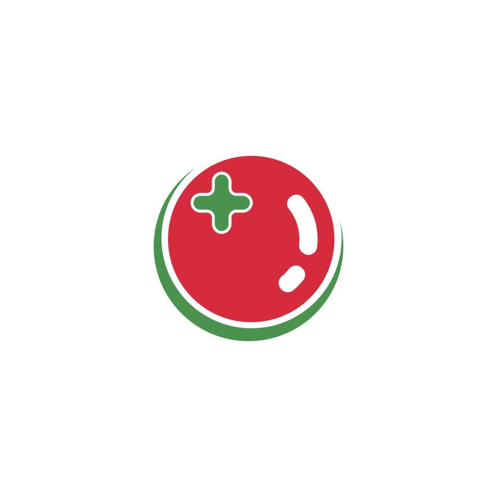 Ilustración de vector de diseño de logotipo de icono de tomate