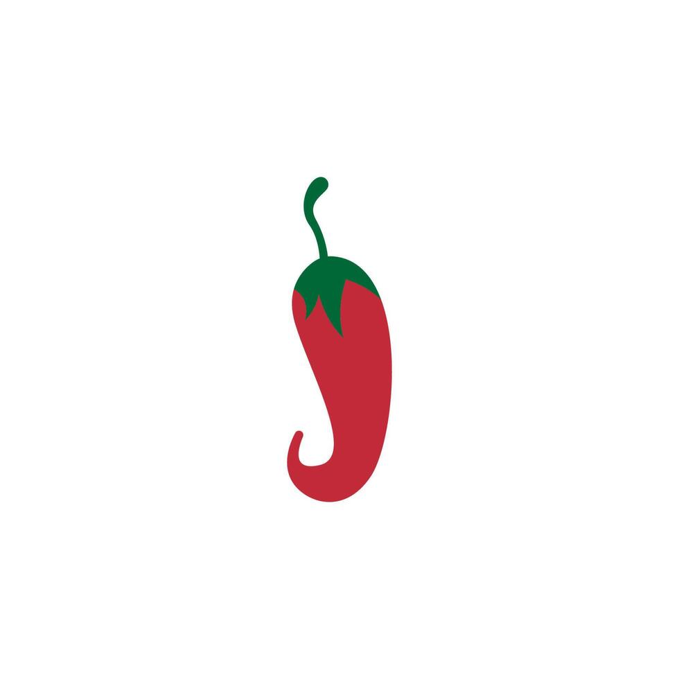 ilustración de diseño de logotipo de icono de chile, pimiento rojo vector