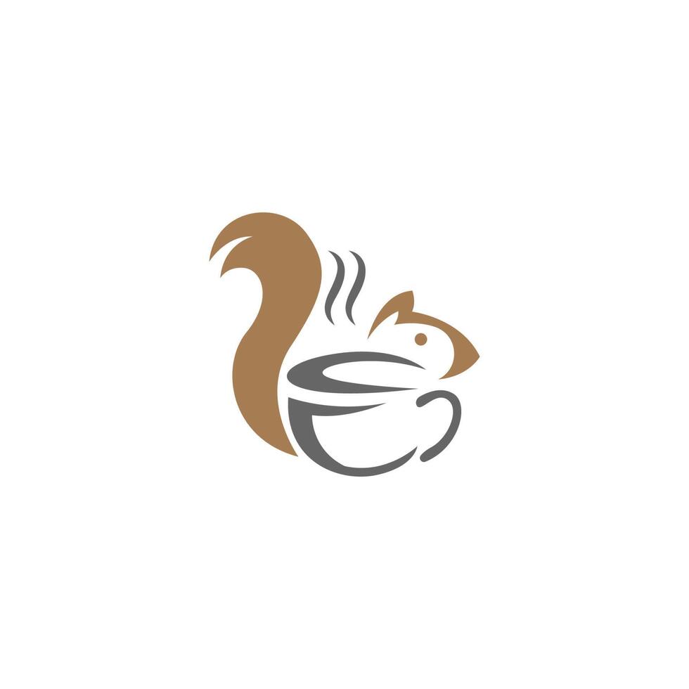 Squirrel logo vector icon design illustration