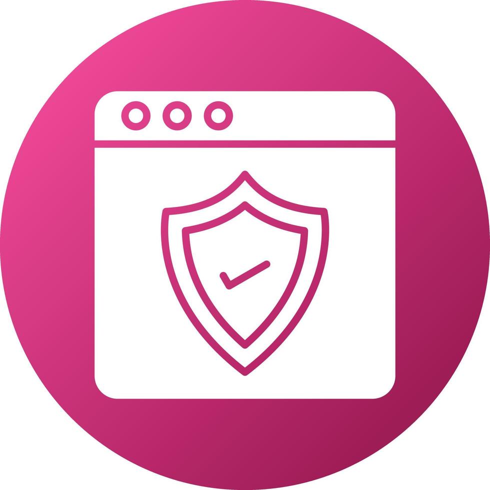 Web Protection Icon Style vector