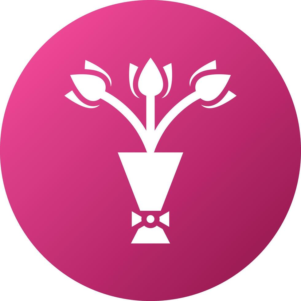 Flower Bouquet Icon Style vector