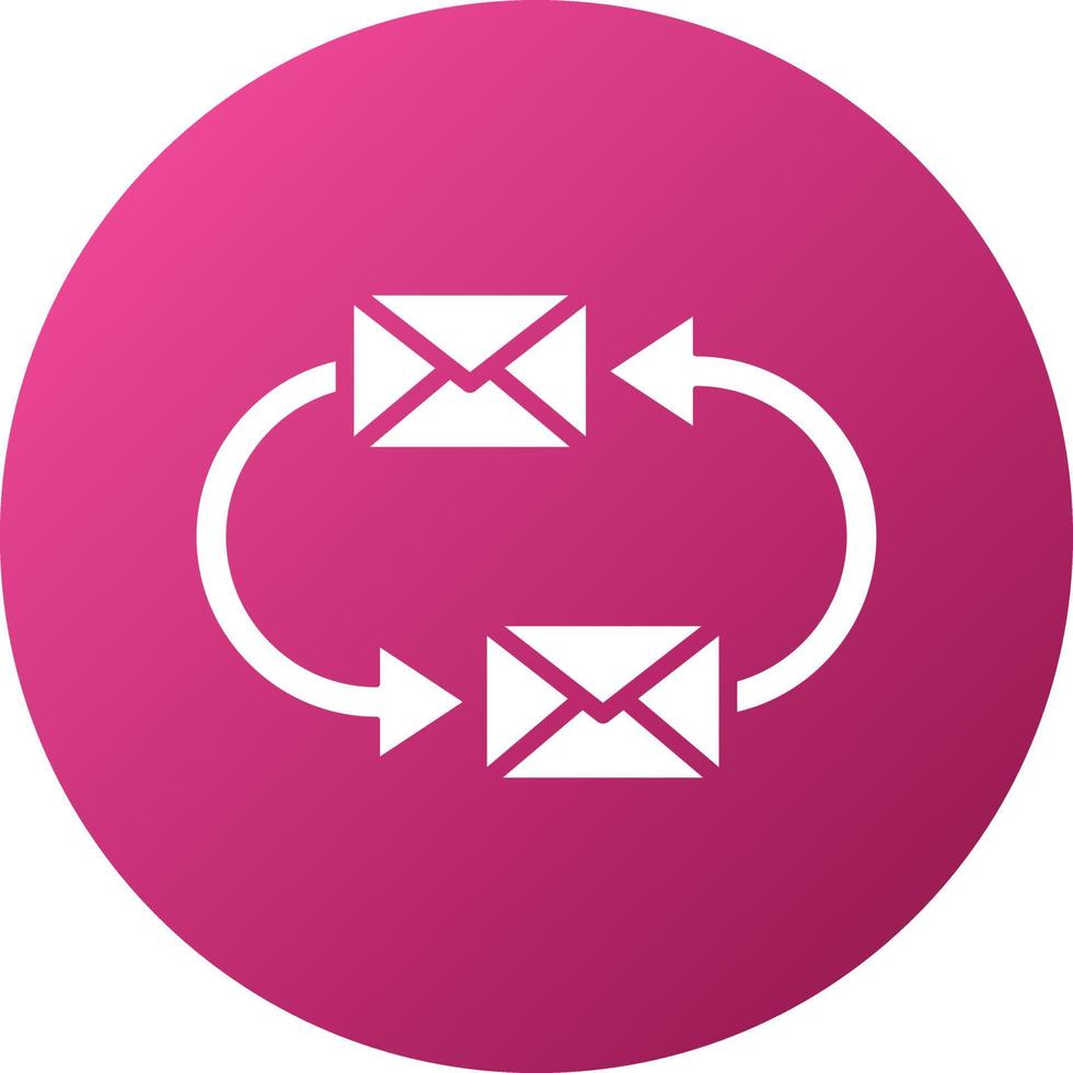 Exchange Mails Icon Style vector