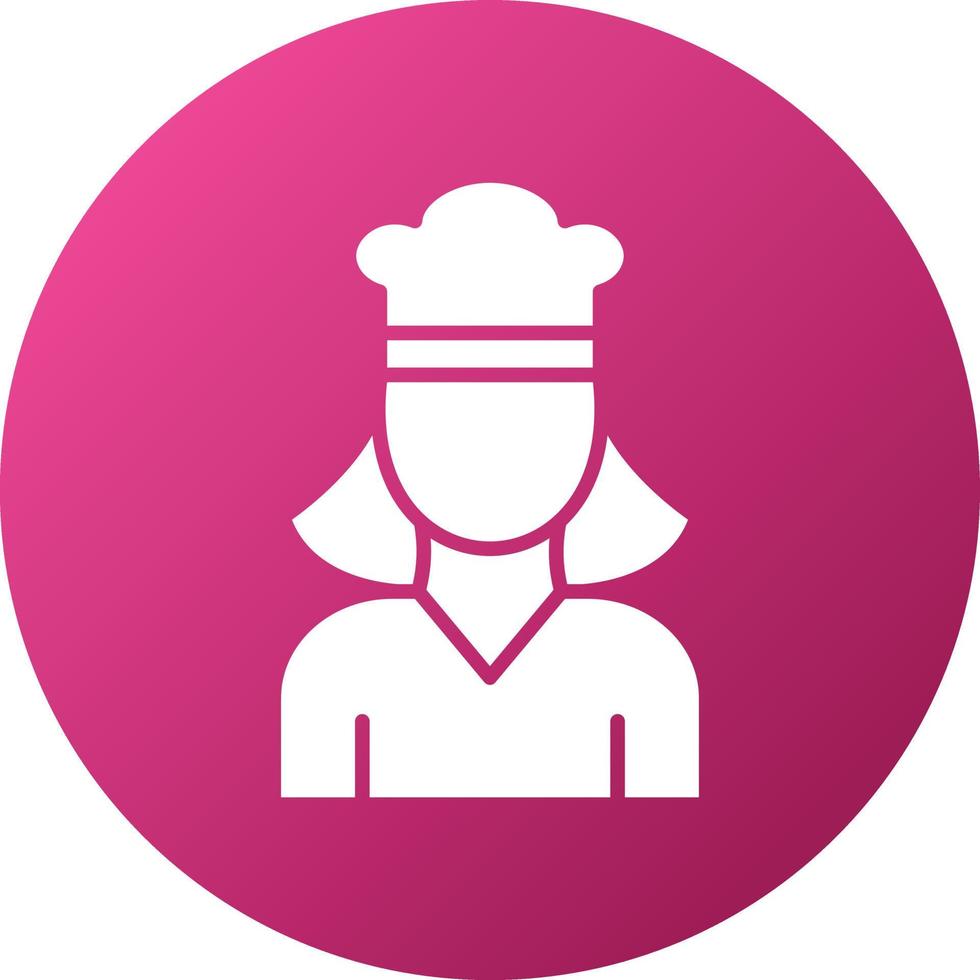 Lady Chef Icon Style vector