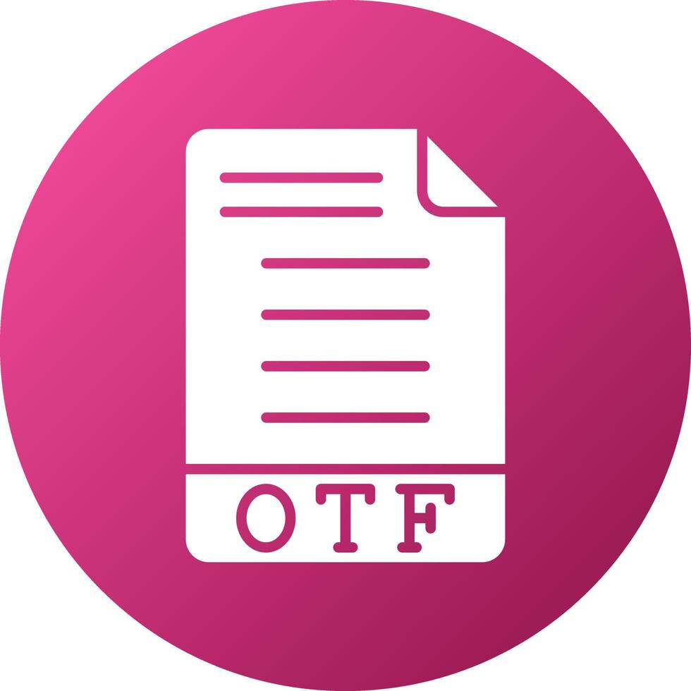 estilo de icono otf vector