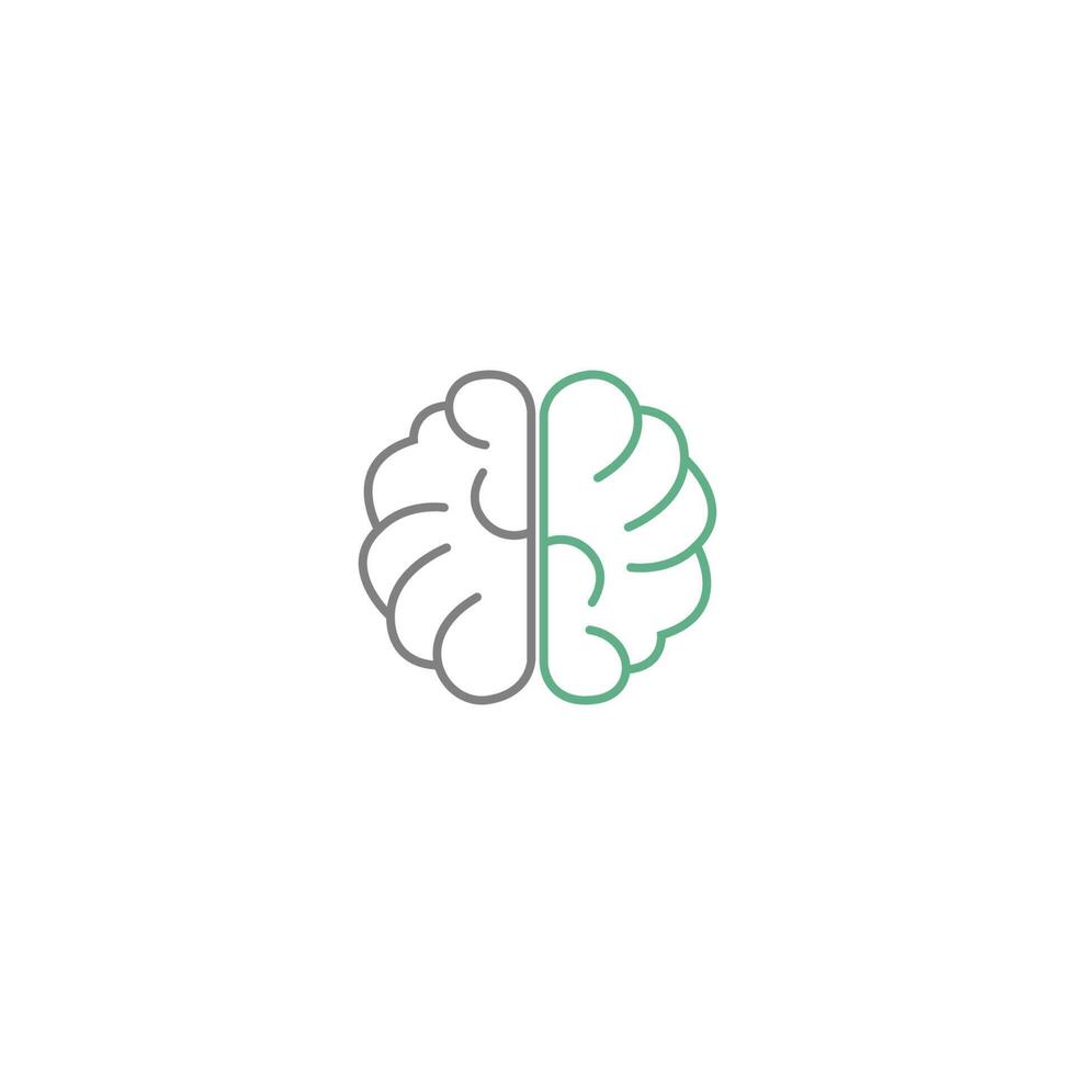 plantilla de icono de vector de logotipo de cerebro