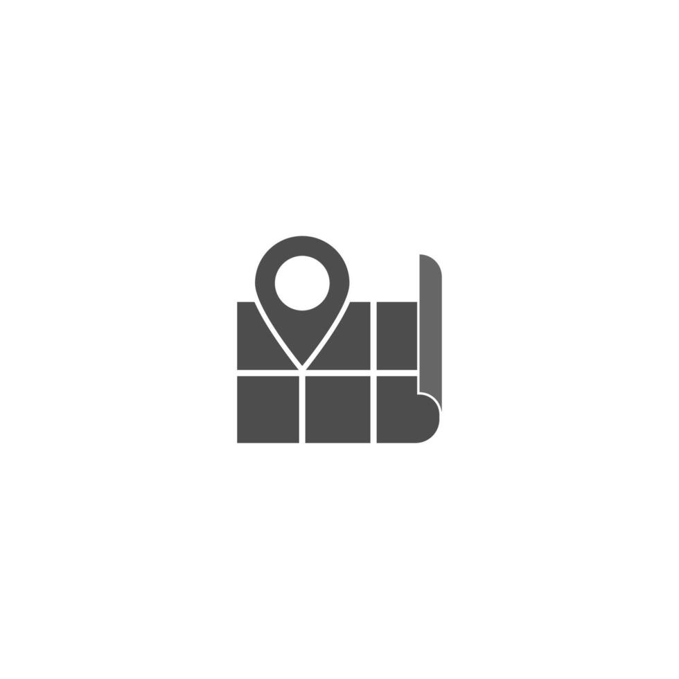 Map pointer icon flat design template illustration vector