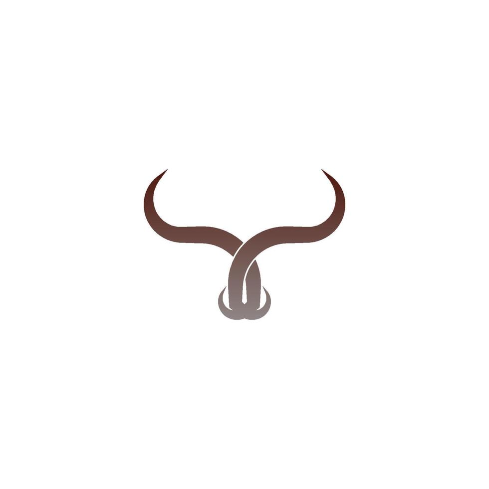 Bull icon logo, buffalo head icon logo vector