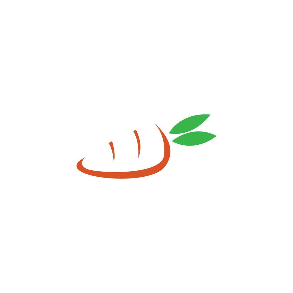 Carrot icon logo flat design template vector