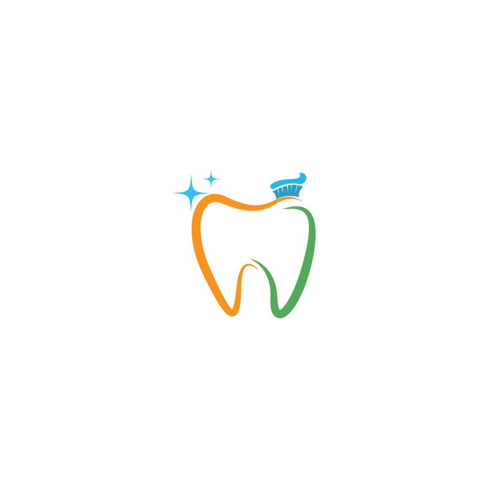 Ilustración de plantilla de diseño de logotipo de icono de cepillo de dientes vector