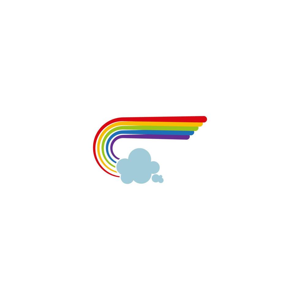 plantilla de ilustración de diseño de logotipo de icono de arco iris vector