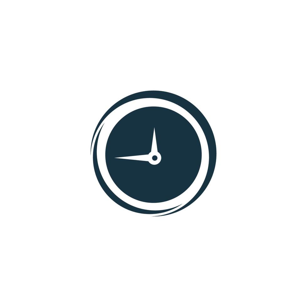 plantilla de diseño de logotipo de icono de tiempo de reloj vector