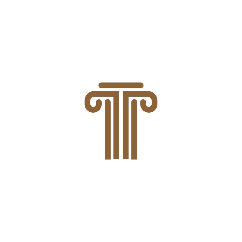 Pillar icon logo flat design template vector