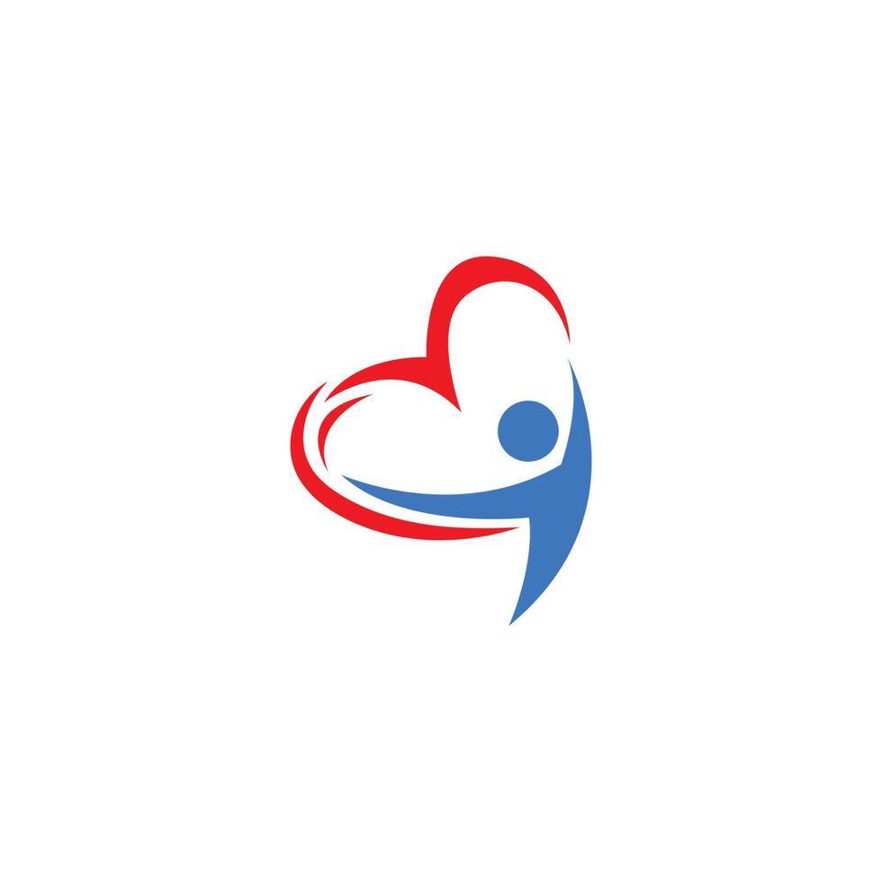 ilustración de plantilla de logotipo de adopción y atención comunitaria vector