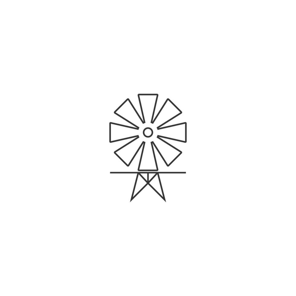 plantilla de diseño plano de logotipo de icono de ventilador vector