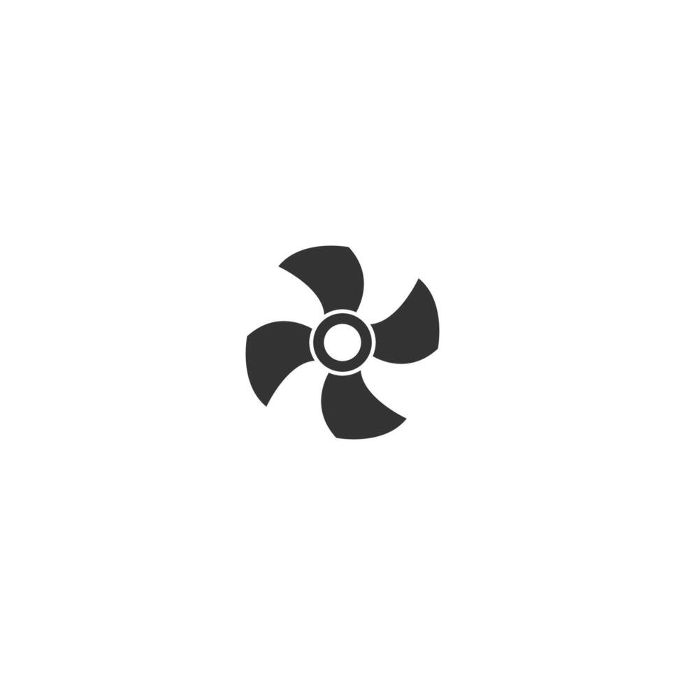 Fan icon logo flat design template vector