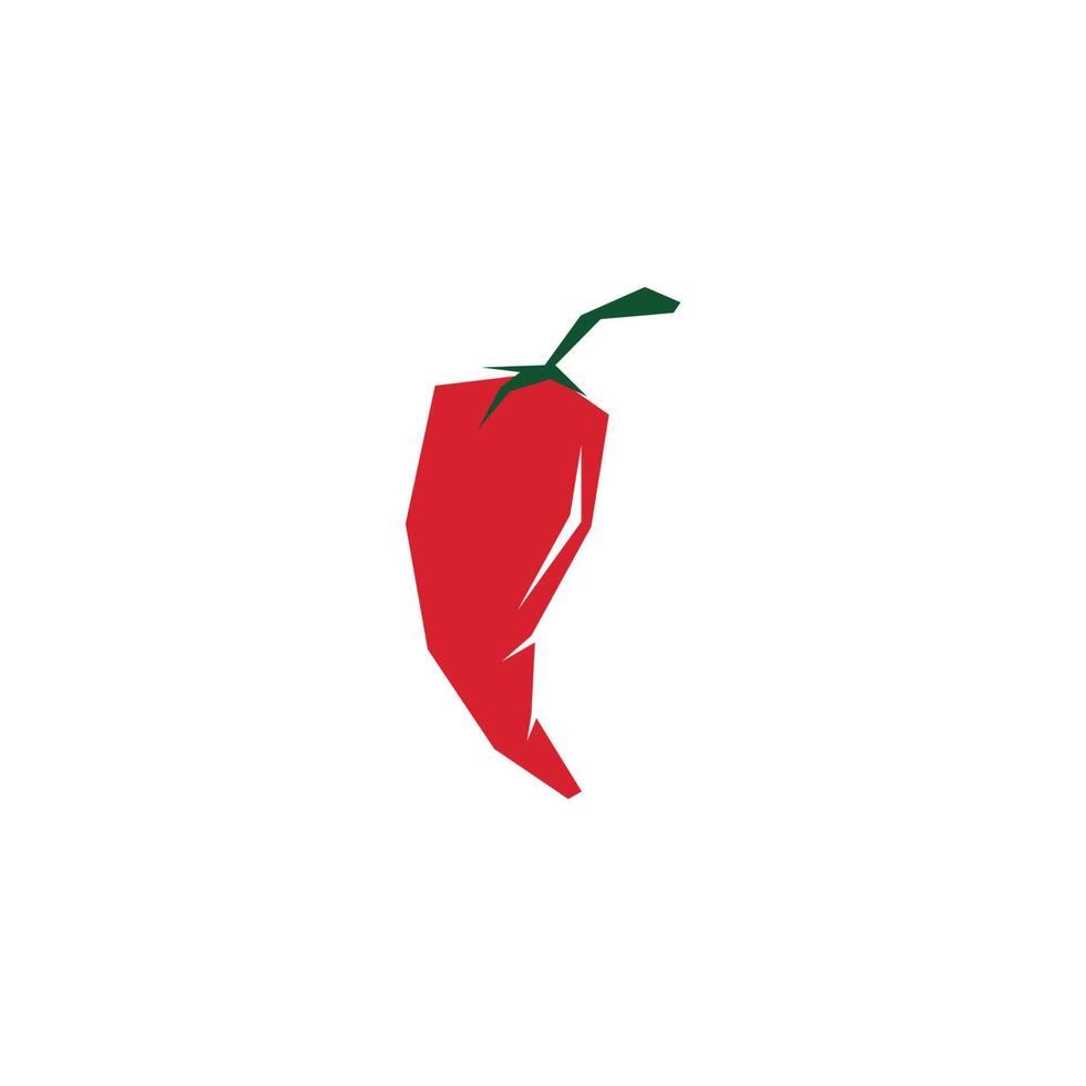 ilustración de diseño de logotipo de icono de chile, pimiento rojo vector