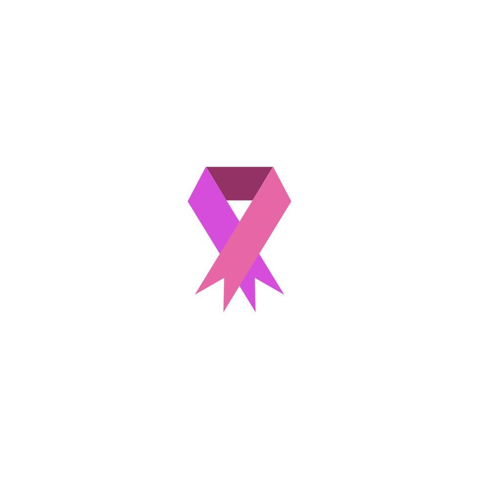 conciencia del cáncer de mama,vector de logotipo de cinta vector