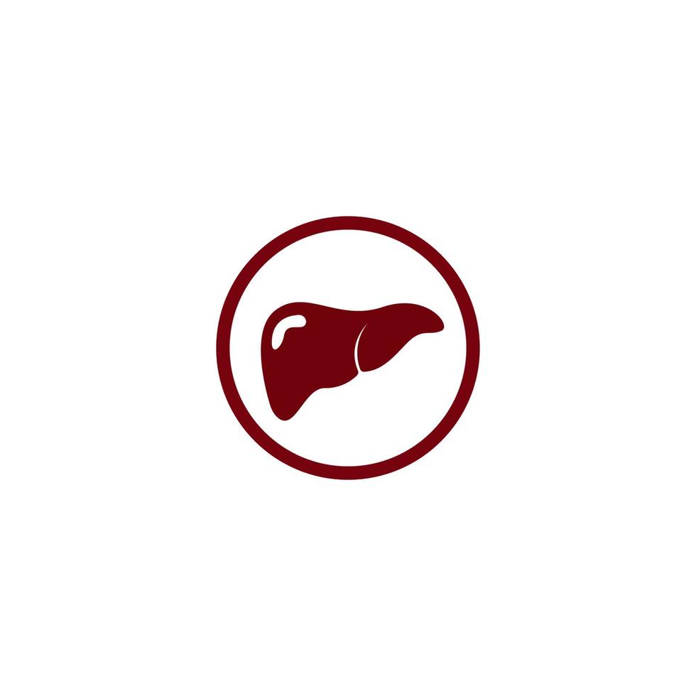 plantilla de diseño de logotipo de icono de hígado humano vector