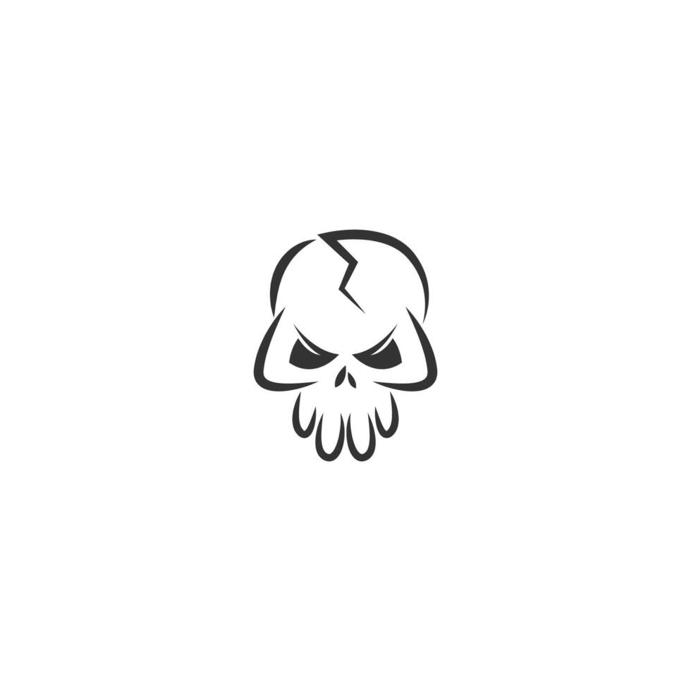 plantilla de vector de diseño de icono de logotipo de calavera