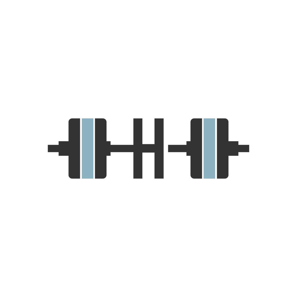 letra h con plantilla de diseño de fitness de icono de barra vector