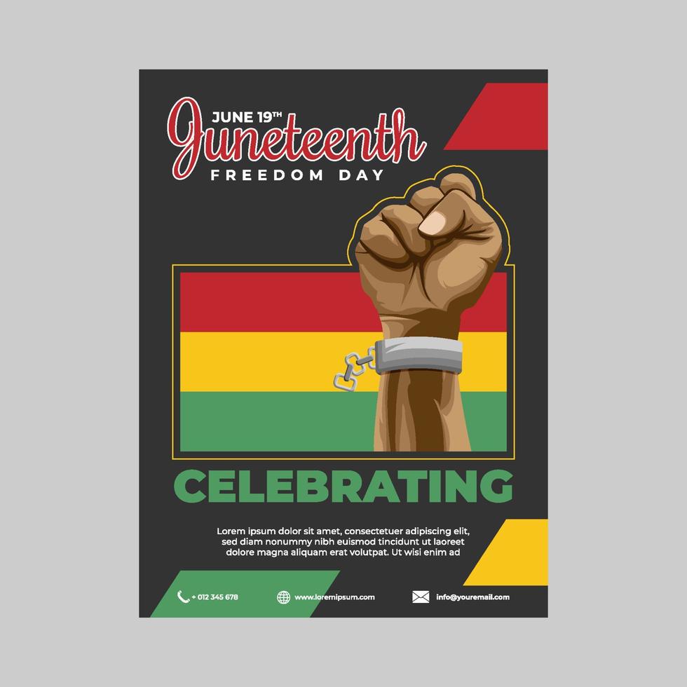 Juneteenth Poster Concept vector