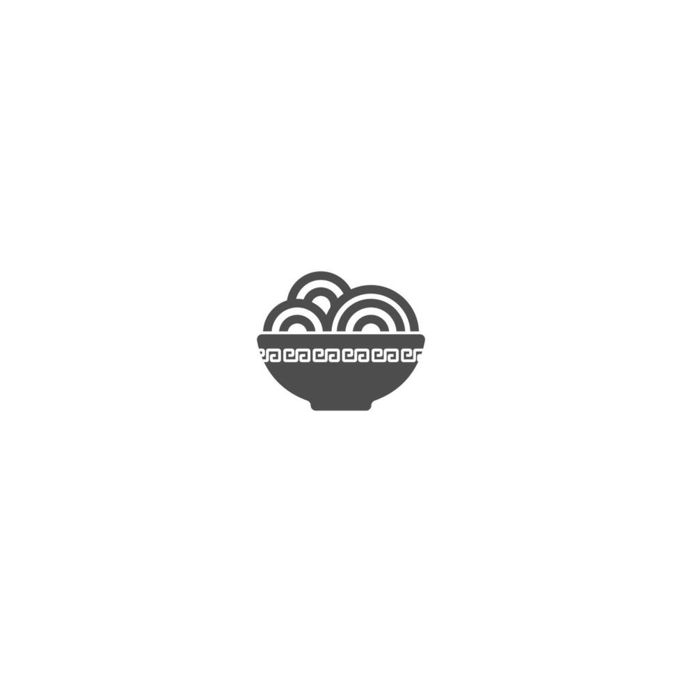 Noodle icon logo design template vector