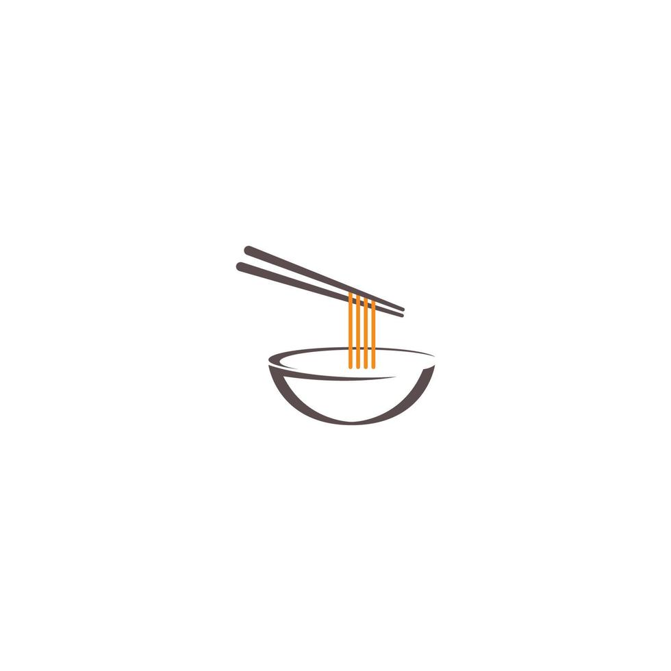 vector de plantilla de diseño de logotipo de icono de fideos