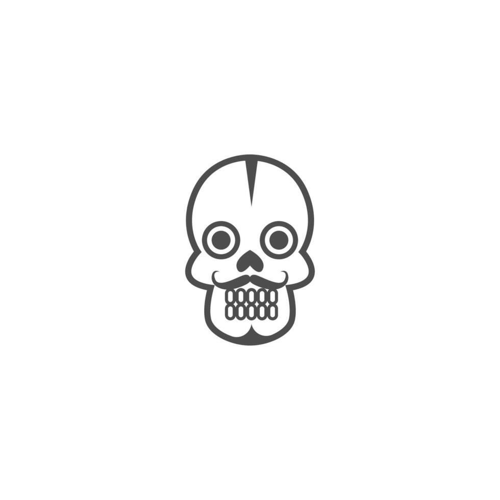 plantilla de vector de diseño de icono de logotipo de calavera