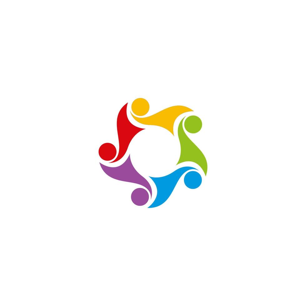 plantilla de logotipo de adopción y atención comunitaria vector
