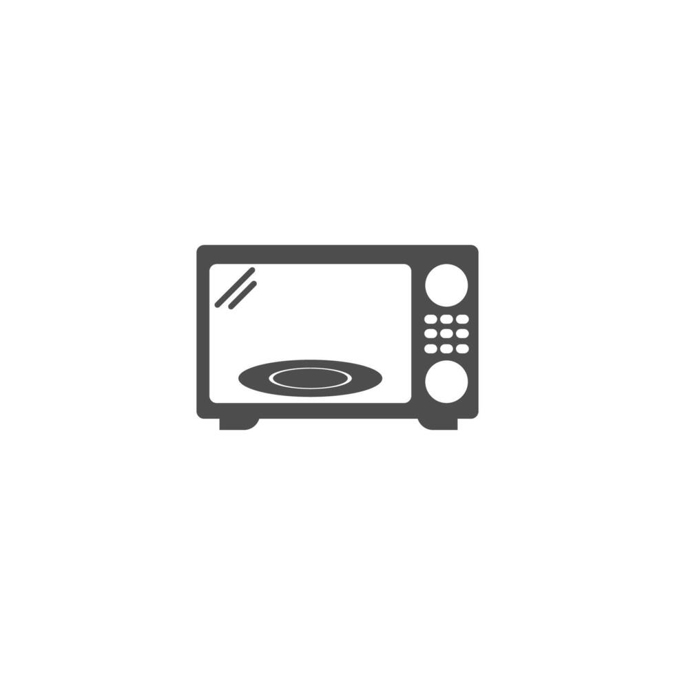 plantilla de diseño de logotipo de icono de horno de microondas vector