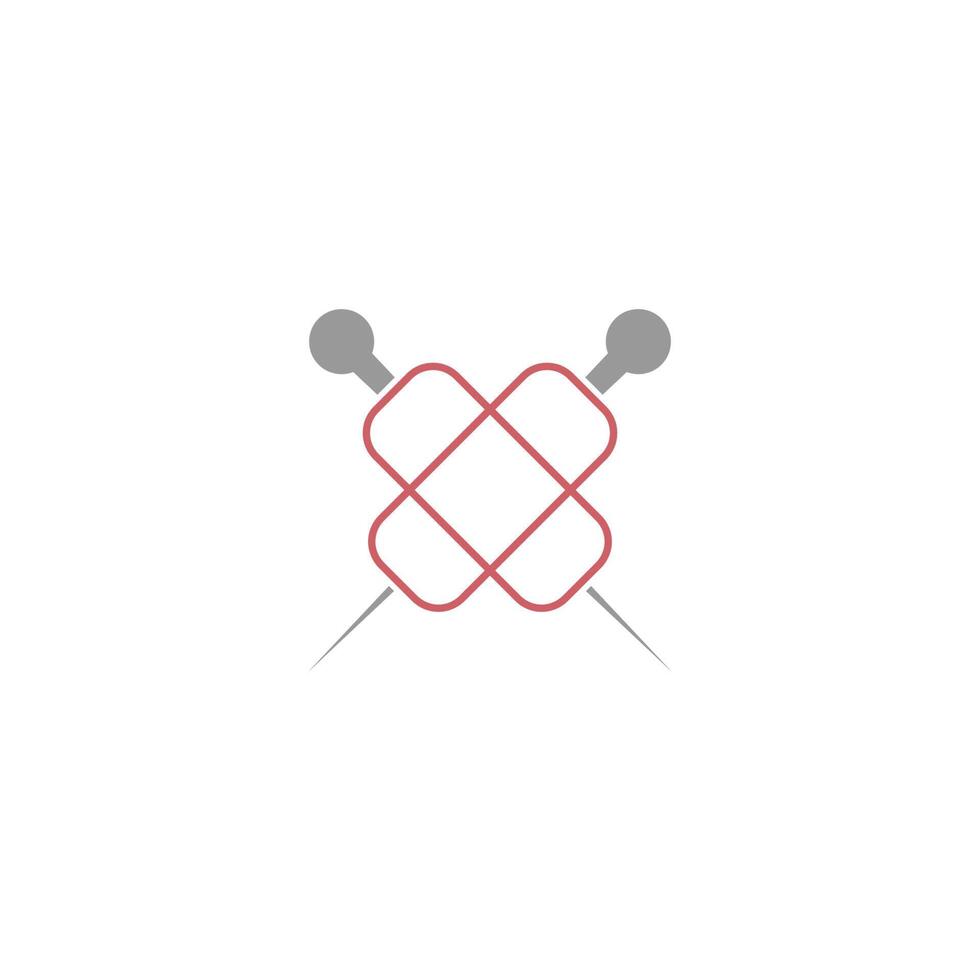 plantilla de ilustración de logotipo de icono de aguja vector