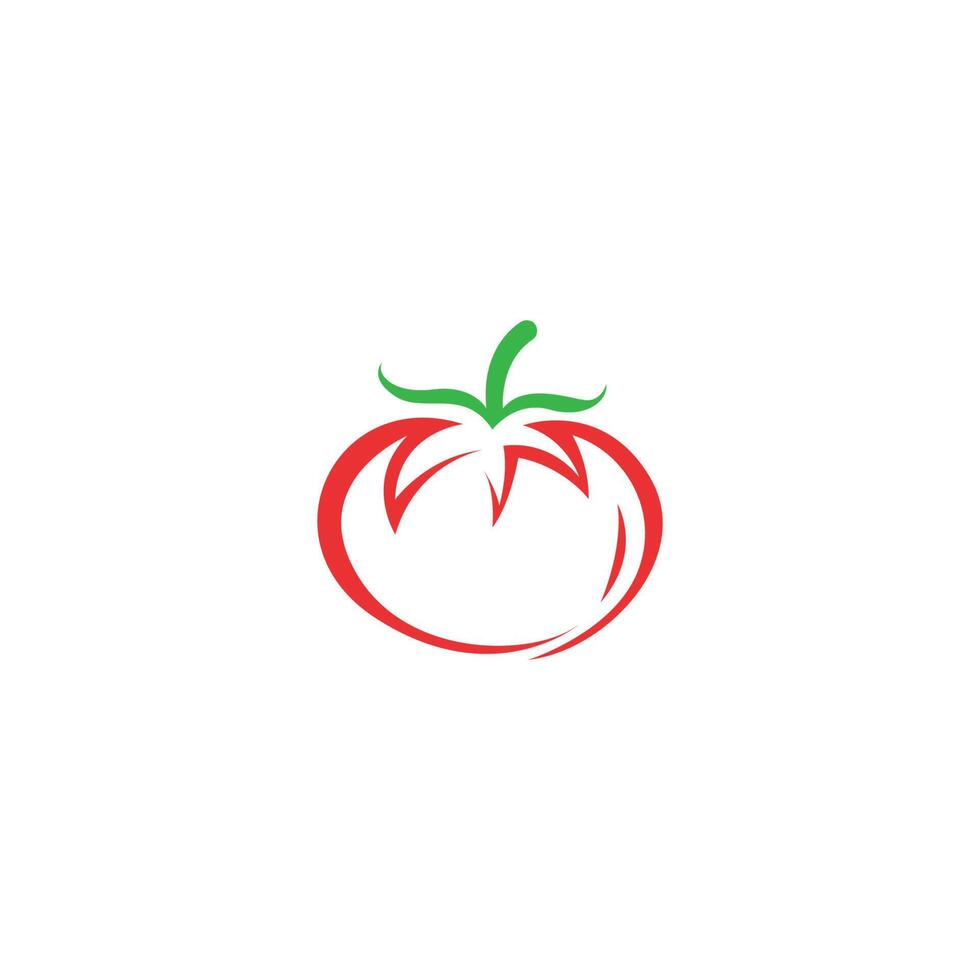 Ilustración de vector de diseño de logotipo de icono de tomate