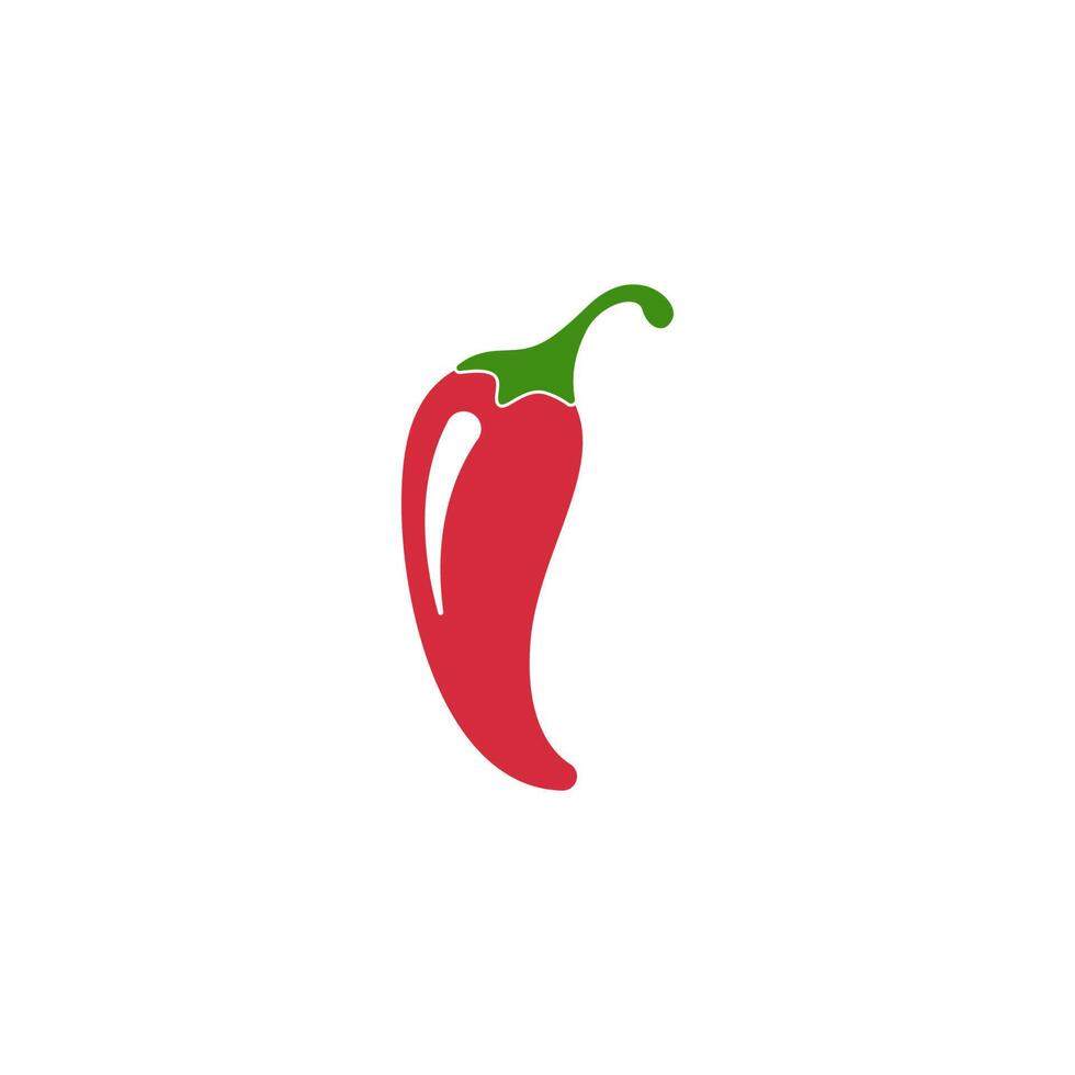 ilustración de diseño de logotipo de icono de chile, pimiento rojo vector