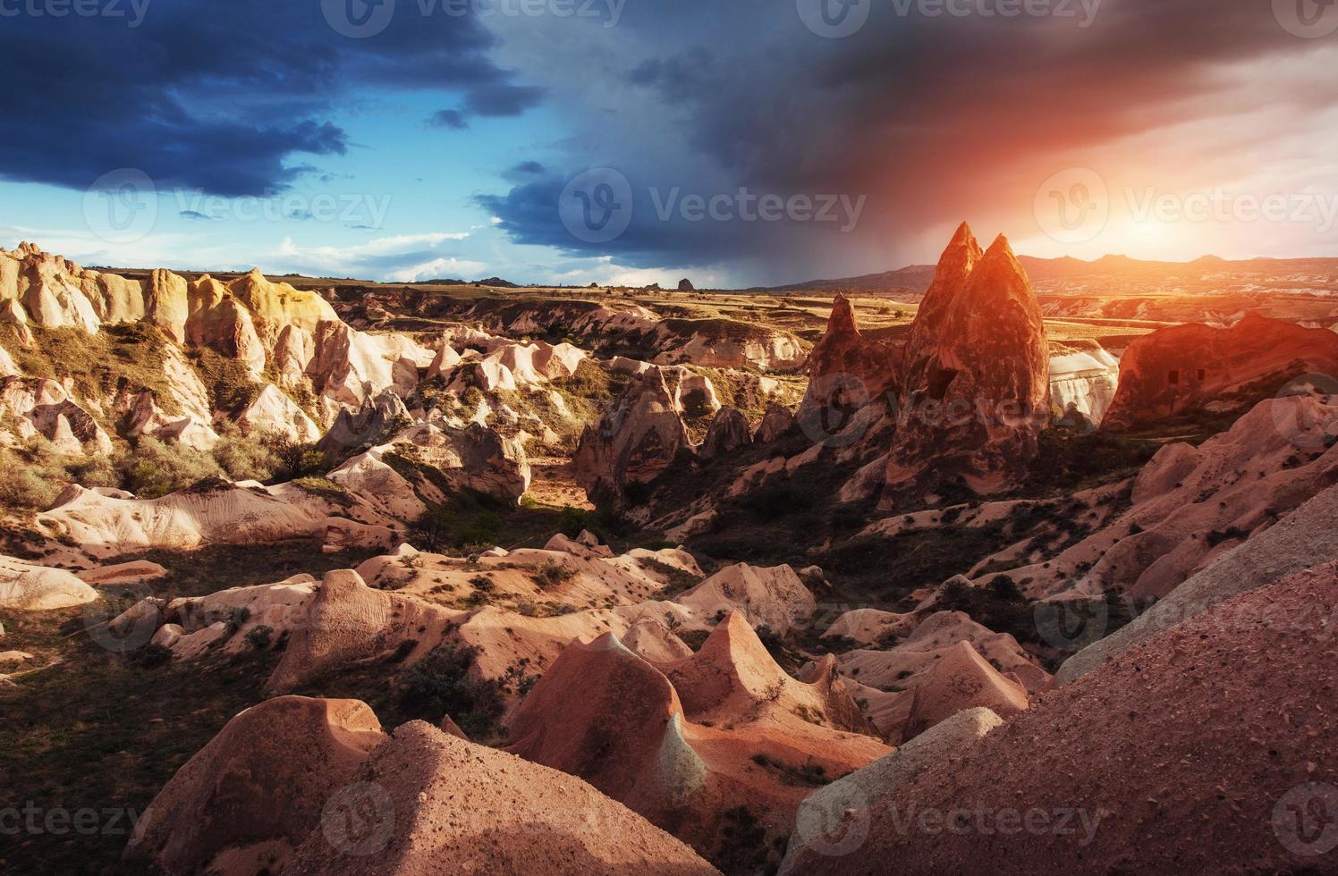 Amazing sunset over Cappadocia. Turkey. Europe photo