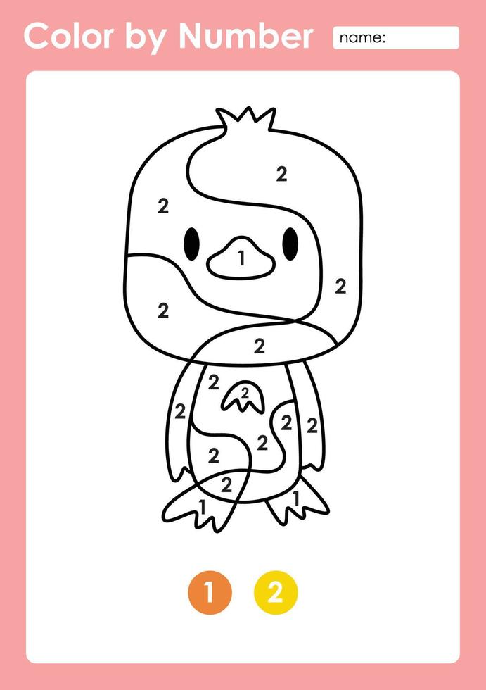 Color by number worksheet for kids learning numbers by coloring Baby Animal 6537769 Vector Art at Vecteezy Color by number worksheet for kids learning numbers by coloring Baby Animal 6537769 Vector Art at Vecteezy