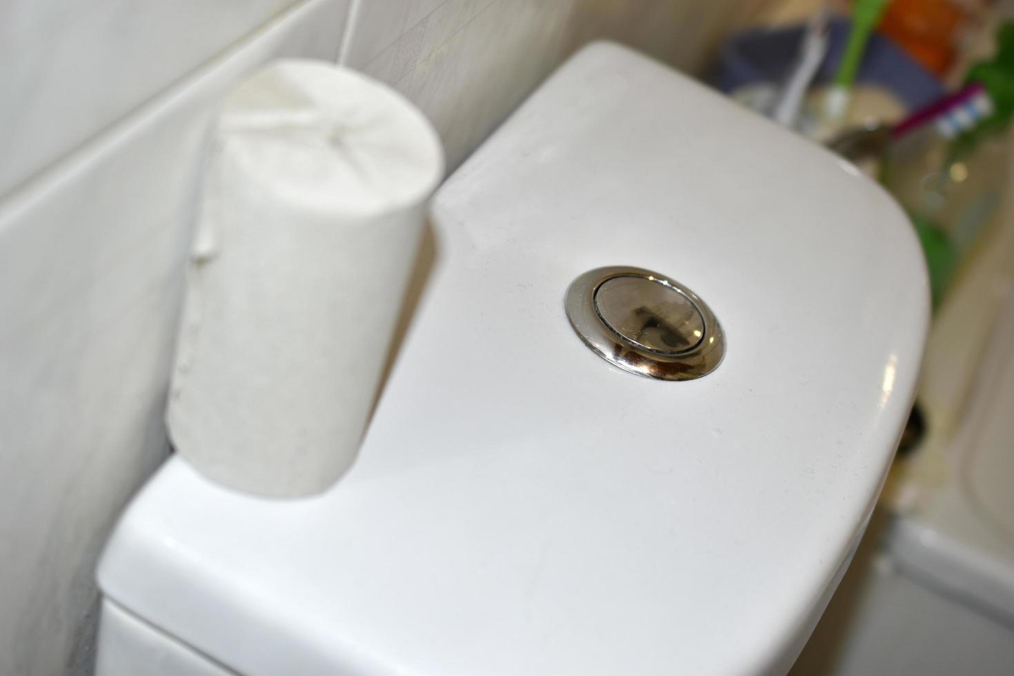 White clean toilet bowl in the toilet photo