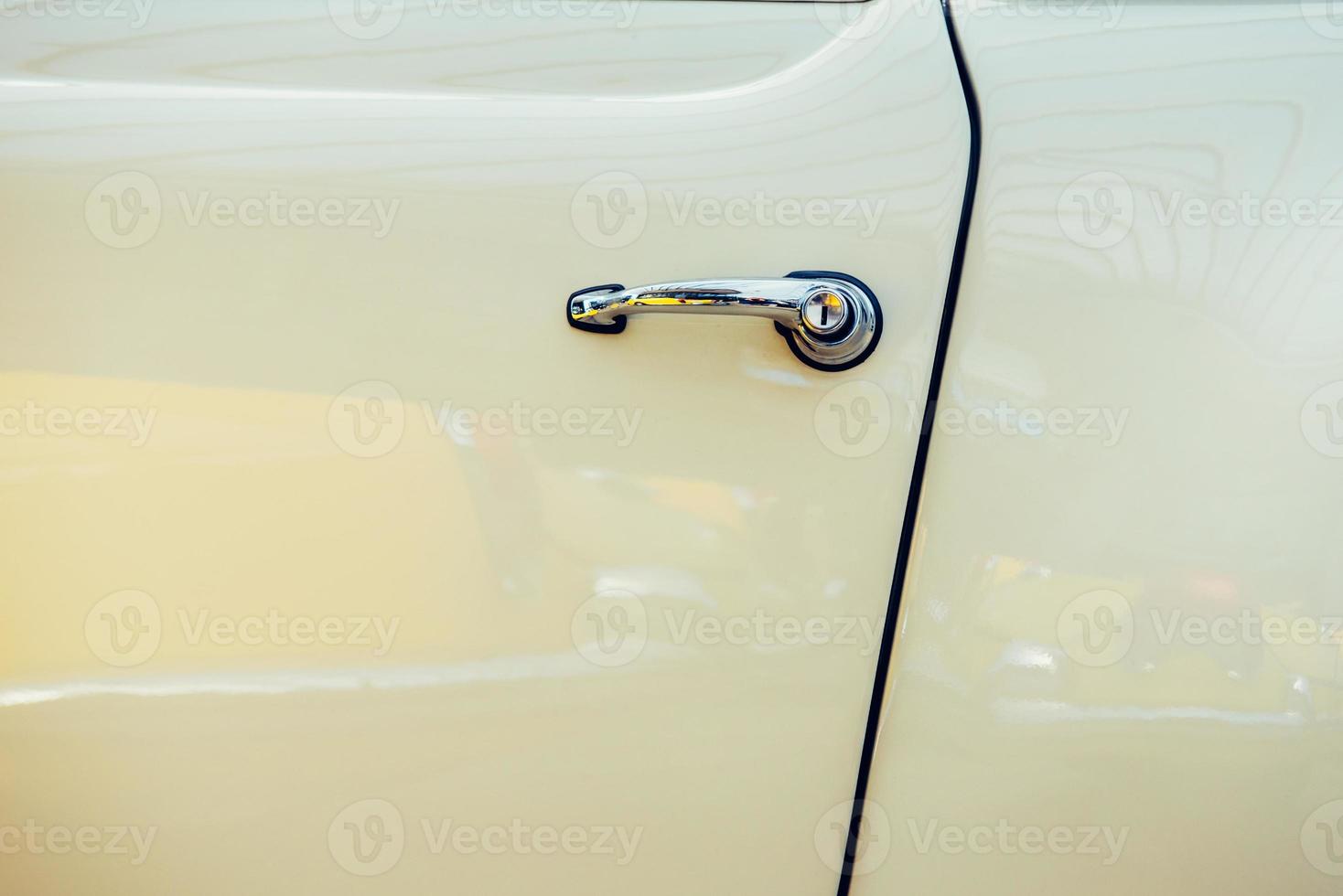 close up of the side parts on a sport vintage automobile photo
