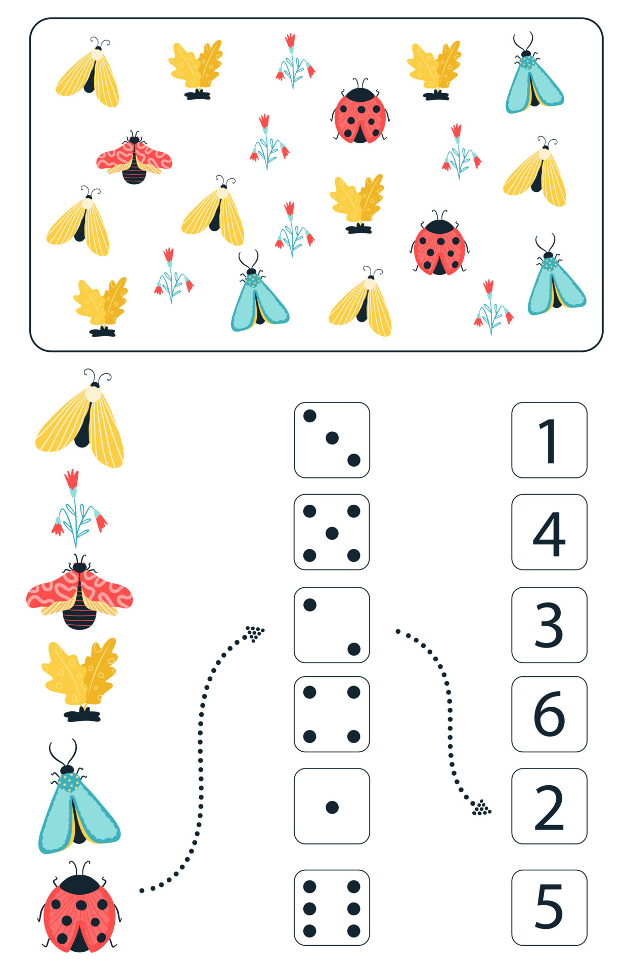Math educational game for kids. Math worksheet for children ...