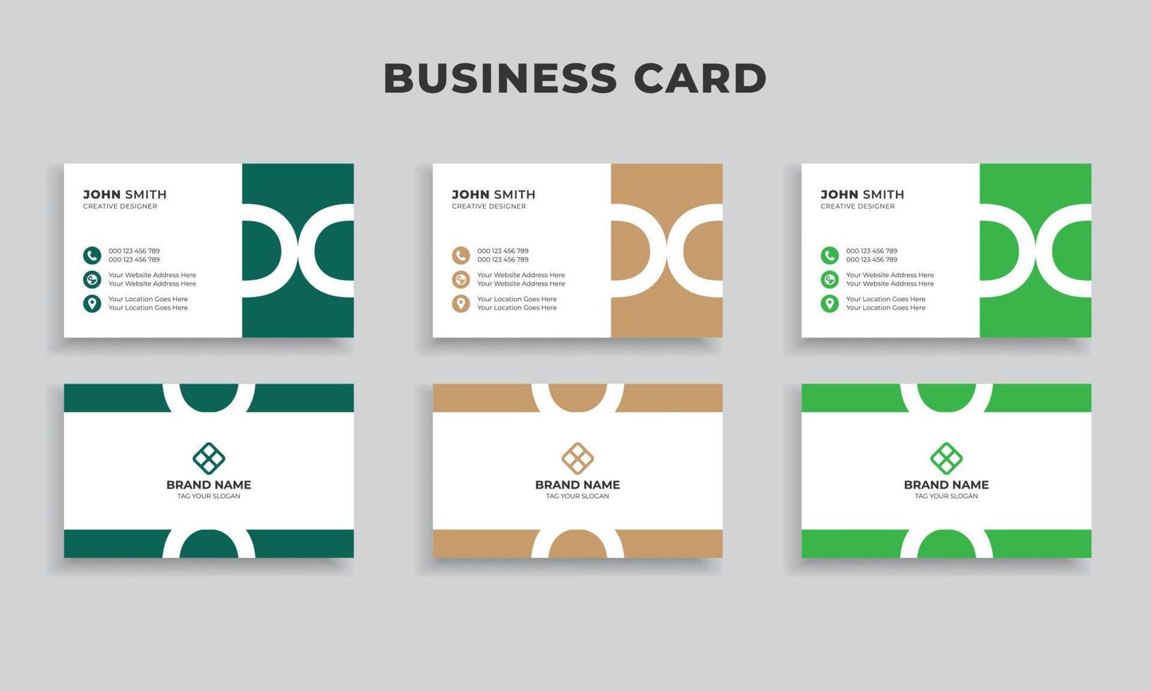 Business Card Design Template. Business Card, Modern Business Card, Creative Business Card Design Template, Visiting Card vector