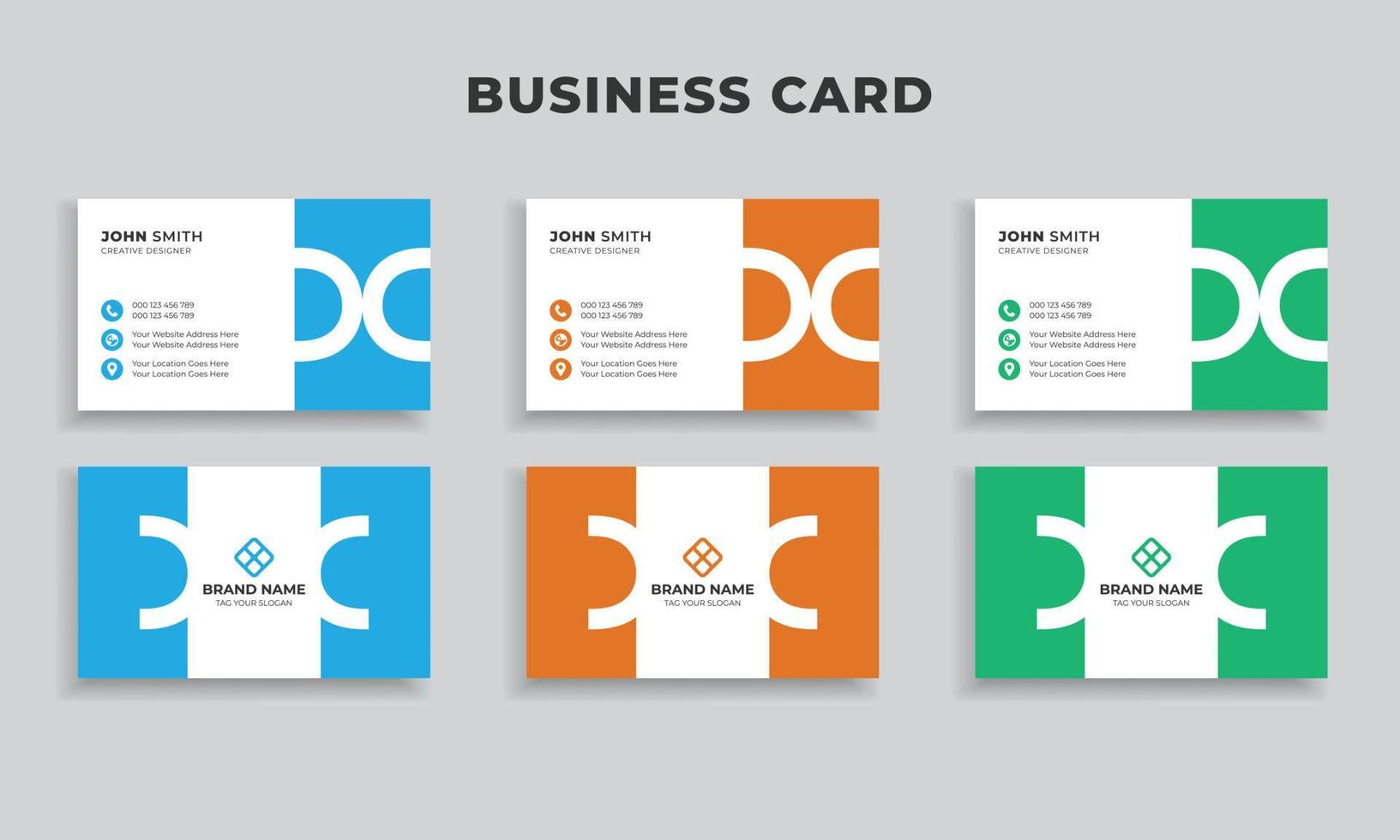 Business Card Design Template. Business Card, Modern Business Card, Creative Business Card Design Template, Visiting Card vector