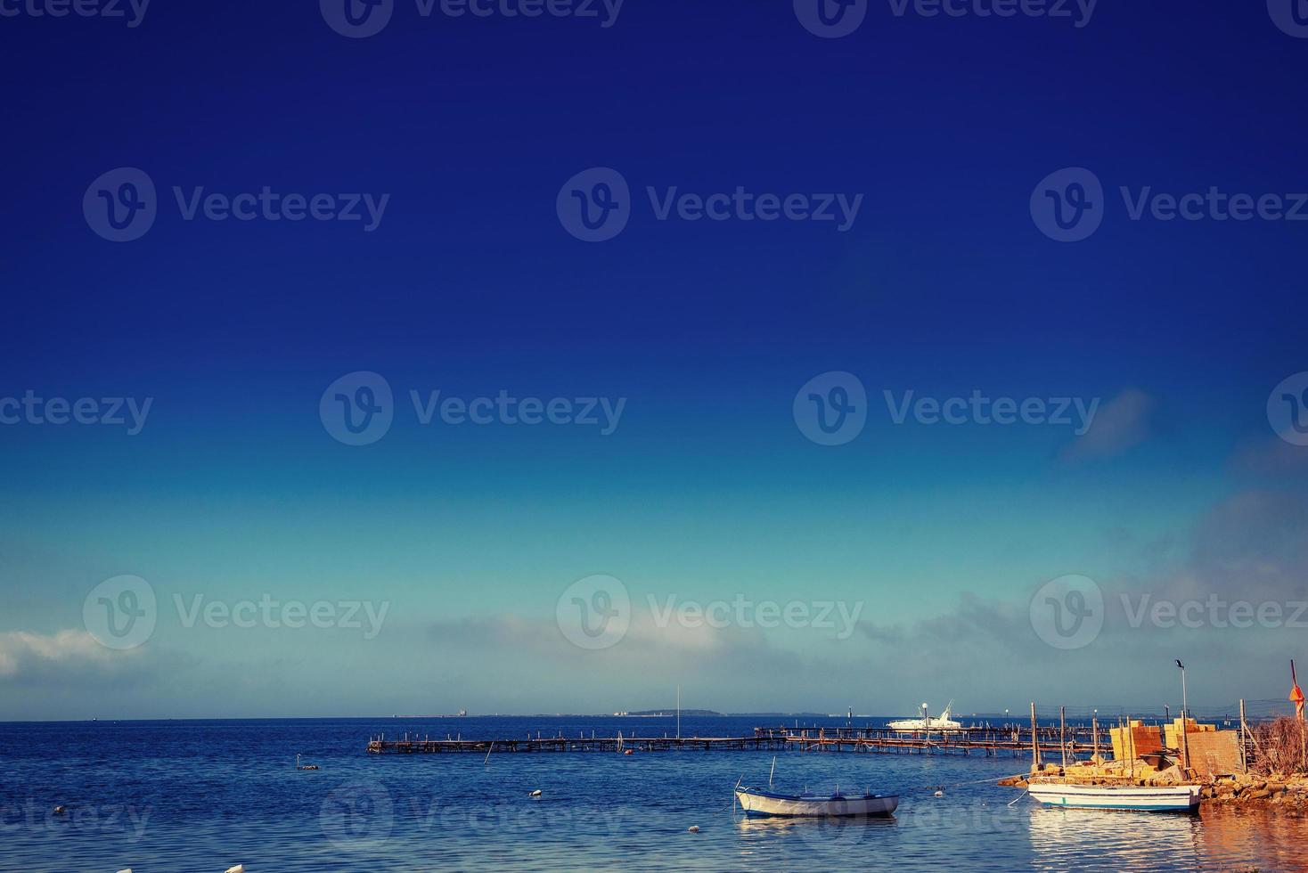 boat in the sea. photo