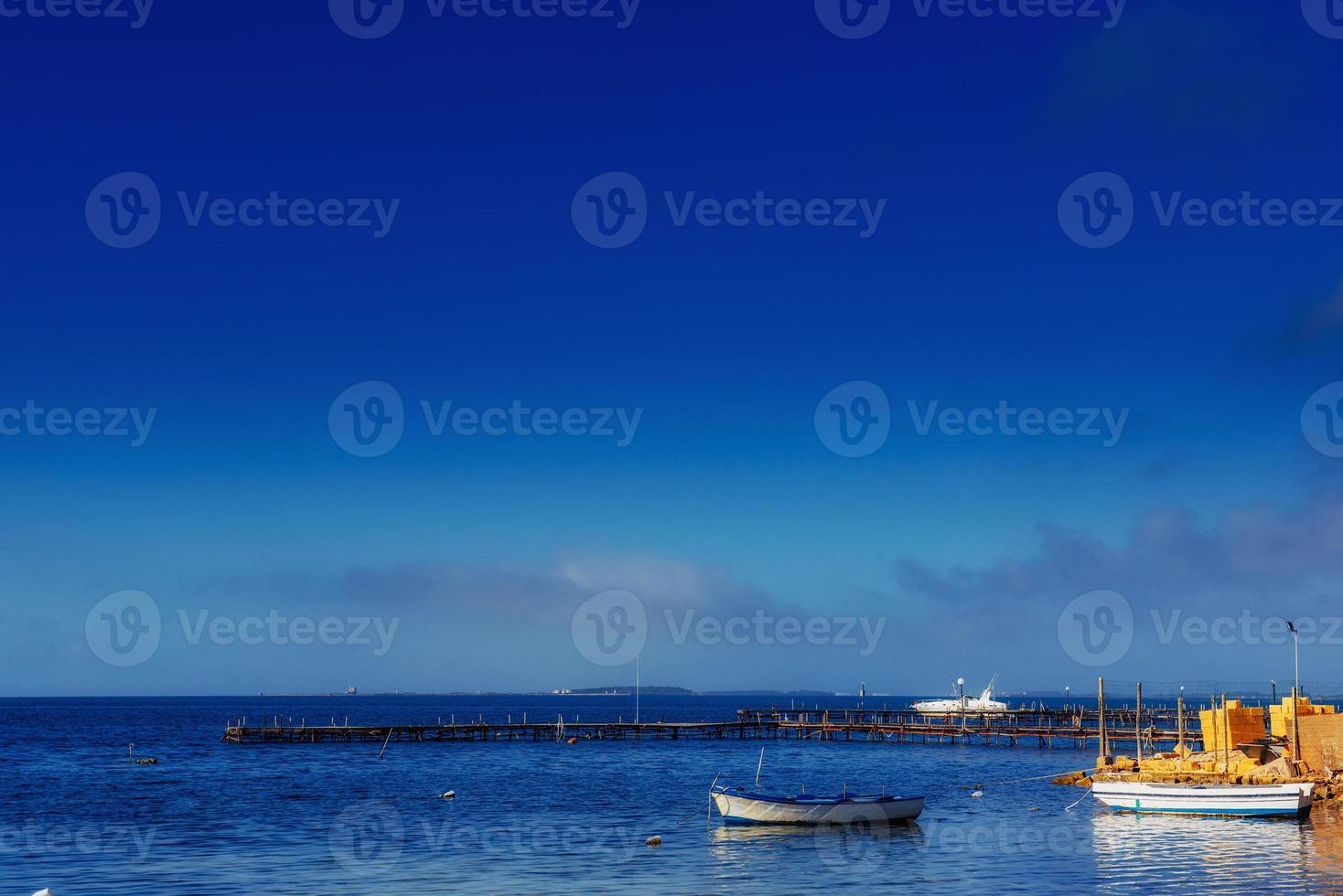 boat in the sea. photo