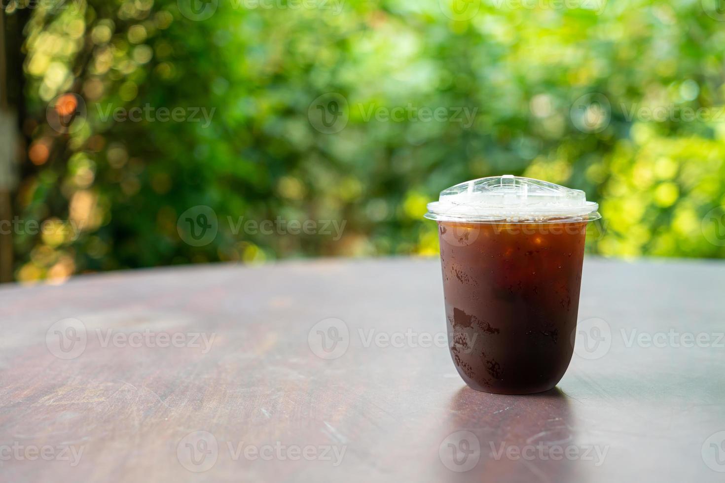 iced black coffee or americano coffee photo