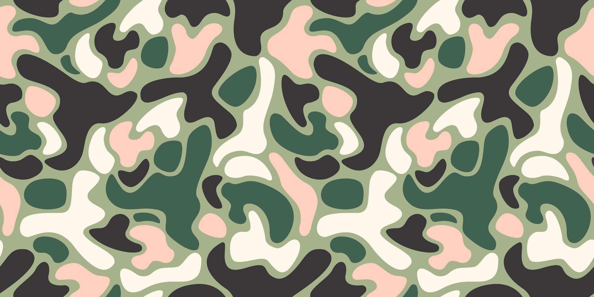 Modern camouflage seamless pattern. Vector abstract design for paper, cover, fabric, interior decor and other