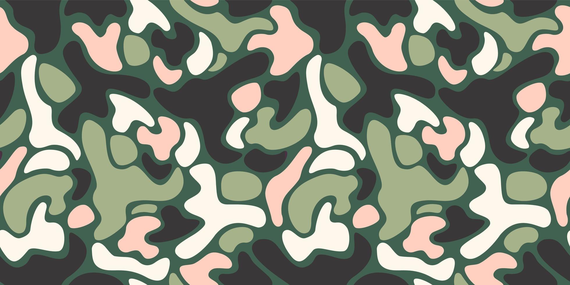 Modern camouflage seamless pattern. Vector abstract design for paper, cover, fabric, interior decor and other