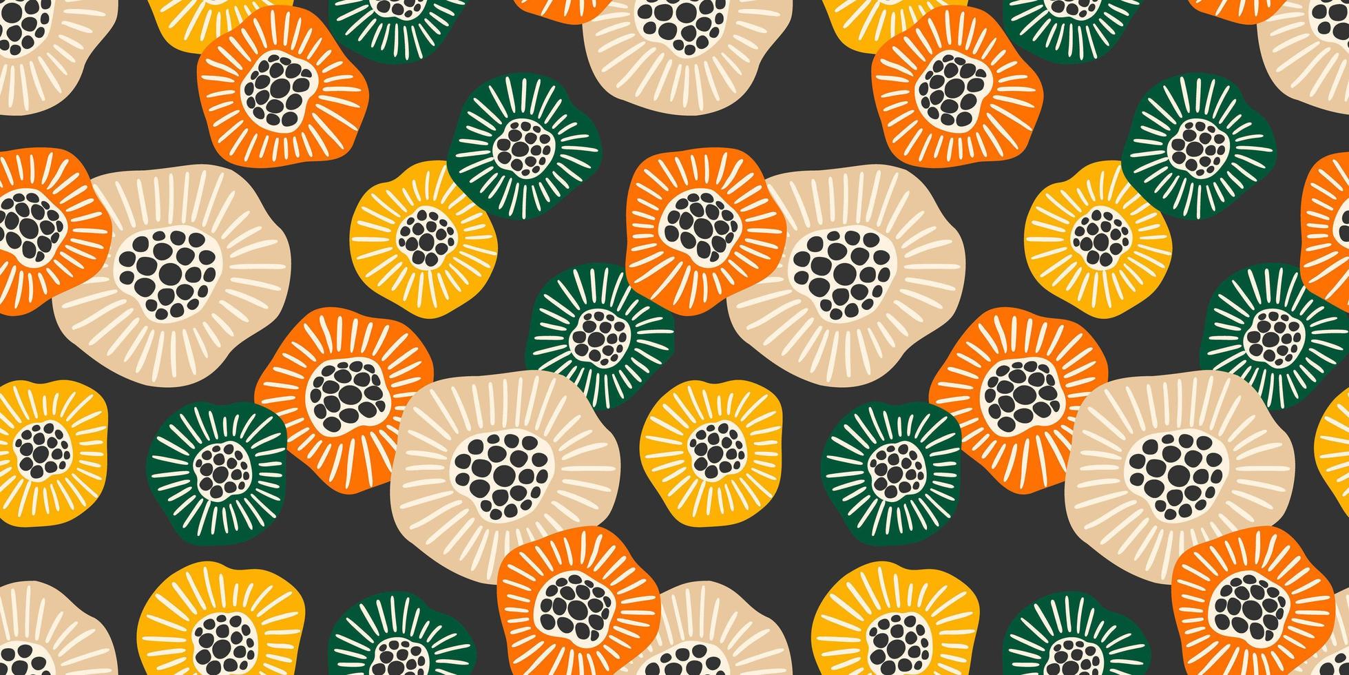Abstract gentle seamless pattern with flowers. Modern design for paper, cover, fabric, interior decor and other vector