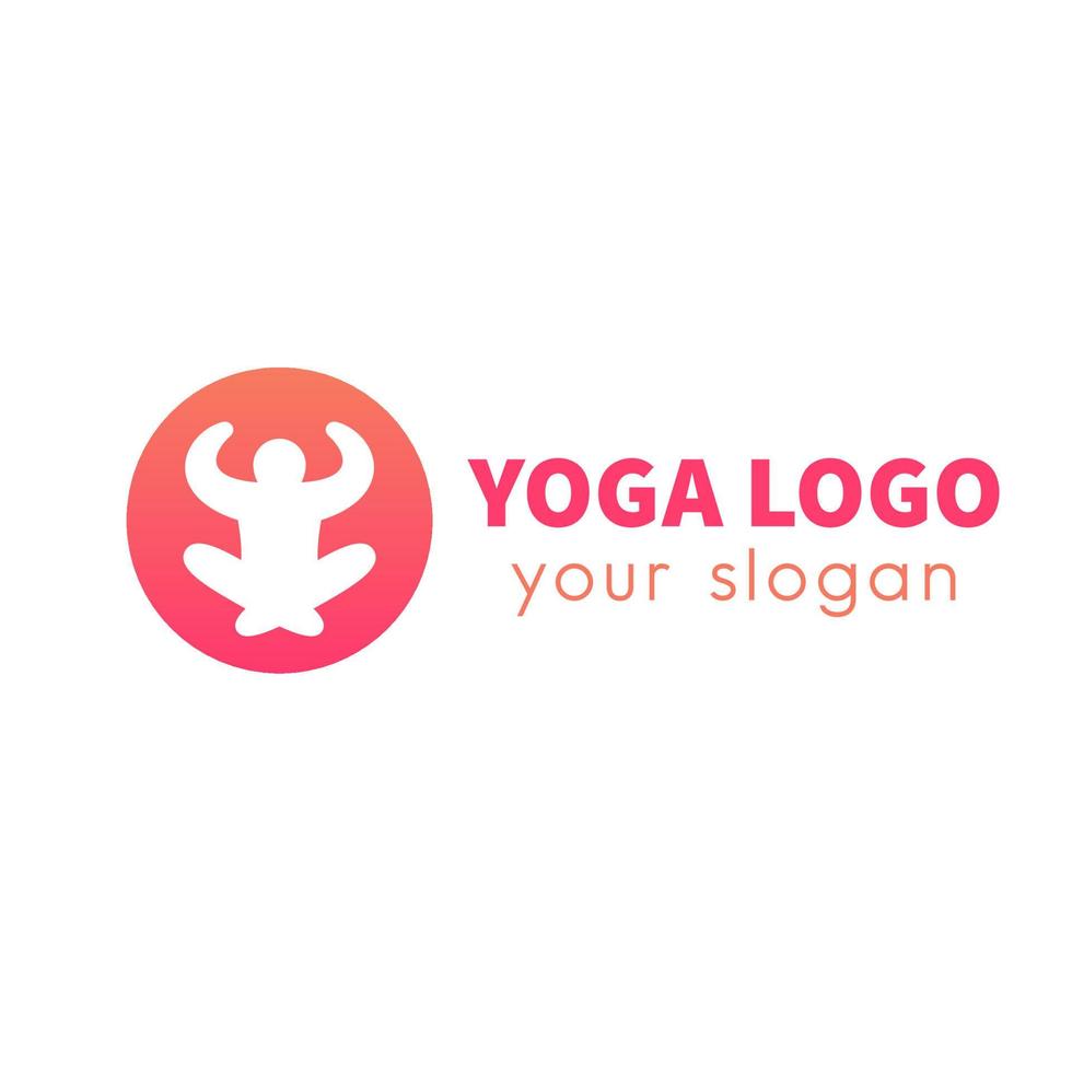 icono de meditación, símbolo de vector de yoga aislado en blanco