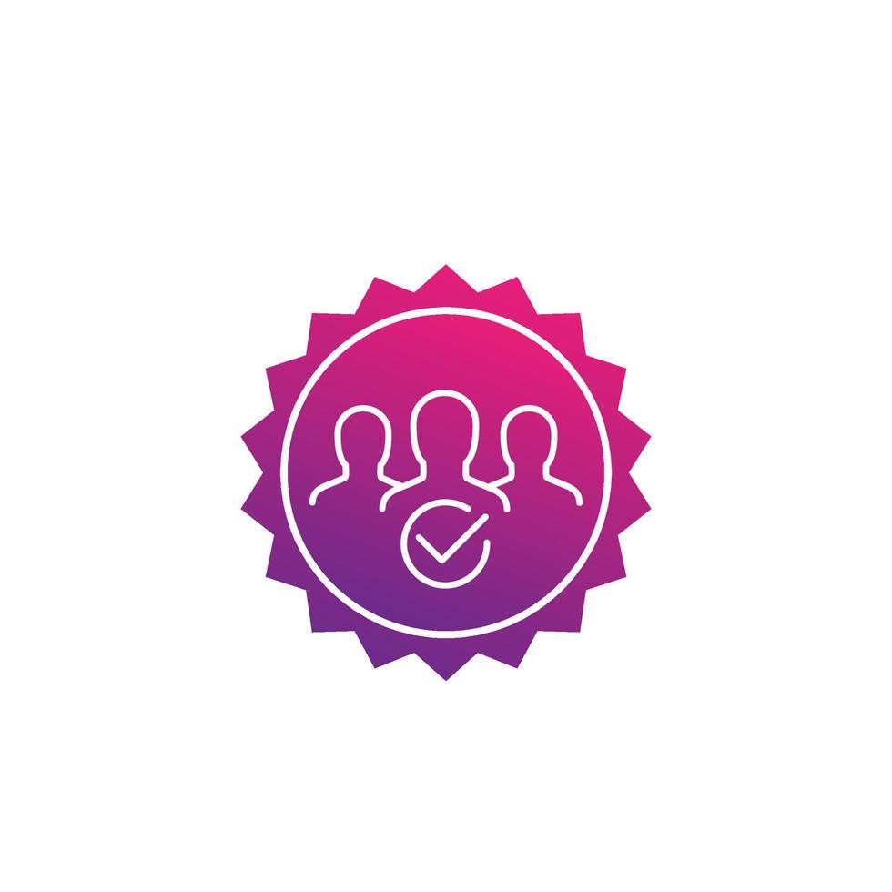 membership linear icon, vector
