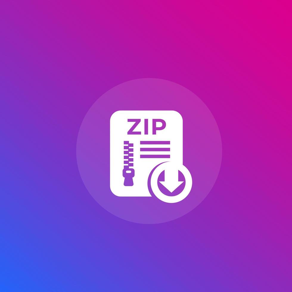 download zip vector icon