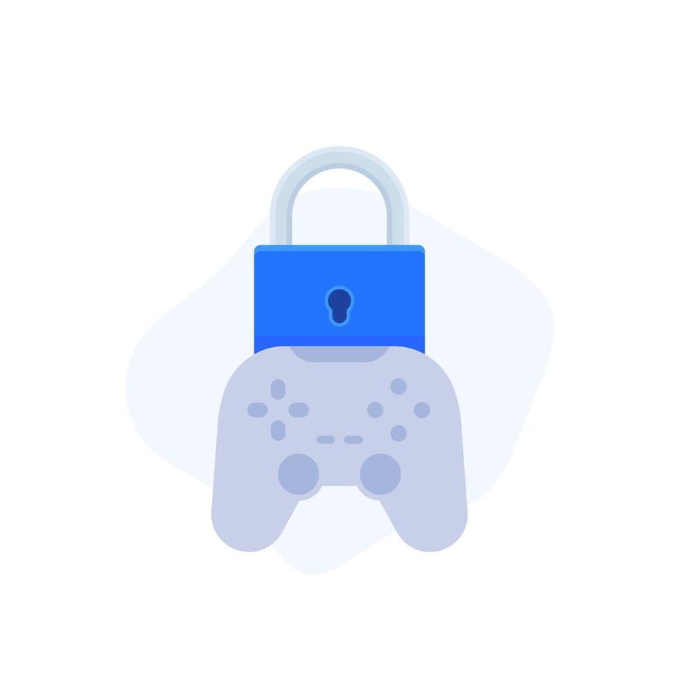 Parental control for games vector icon